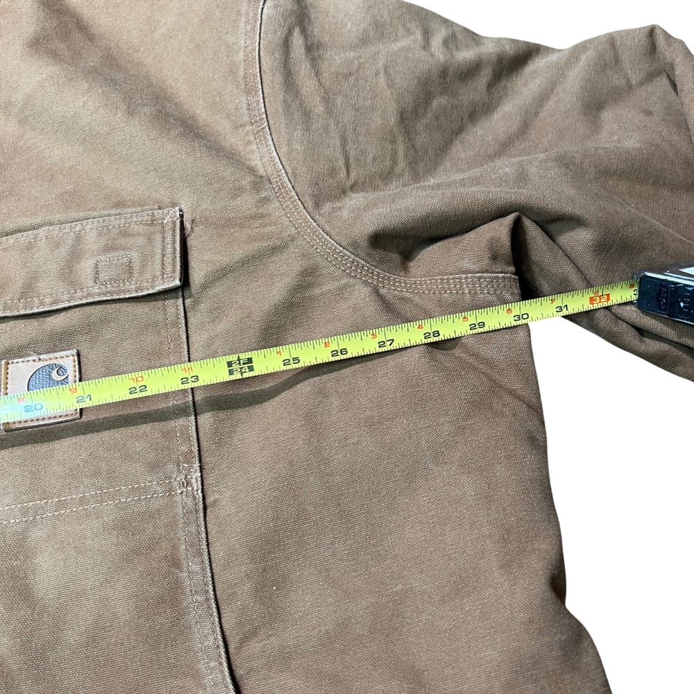 Carhartt Mens 2XL Brown Duck Chore Coat Jacket Quilted Lined Workwear - Picture 5 of 16
